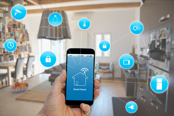 Controlling smart home from smartphone app
